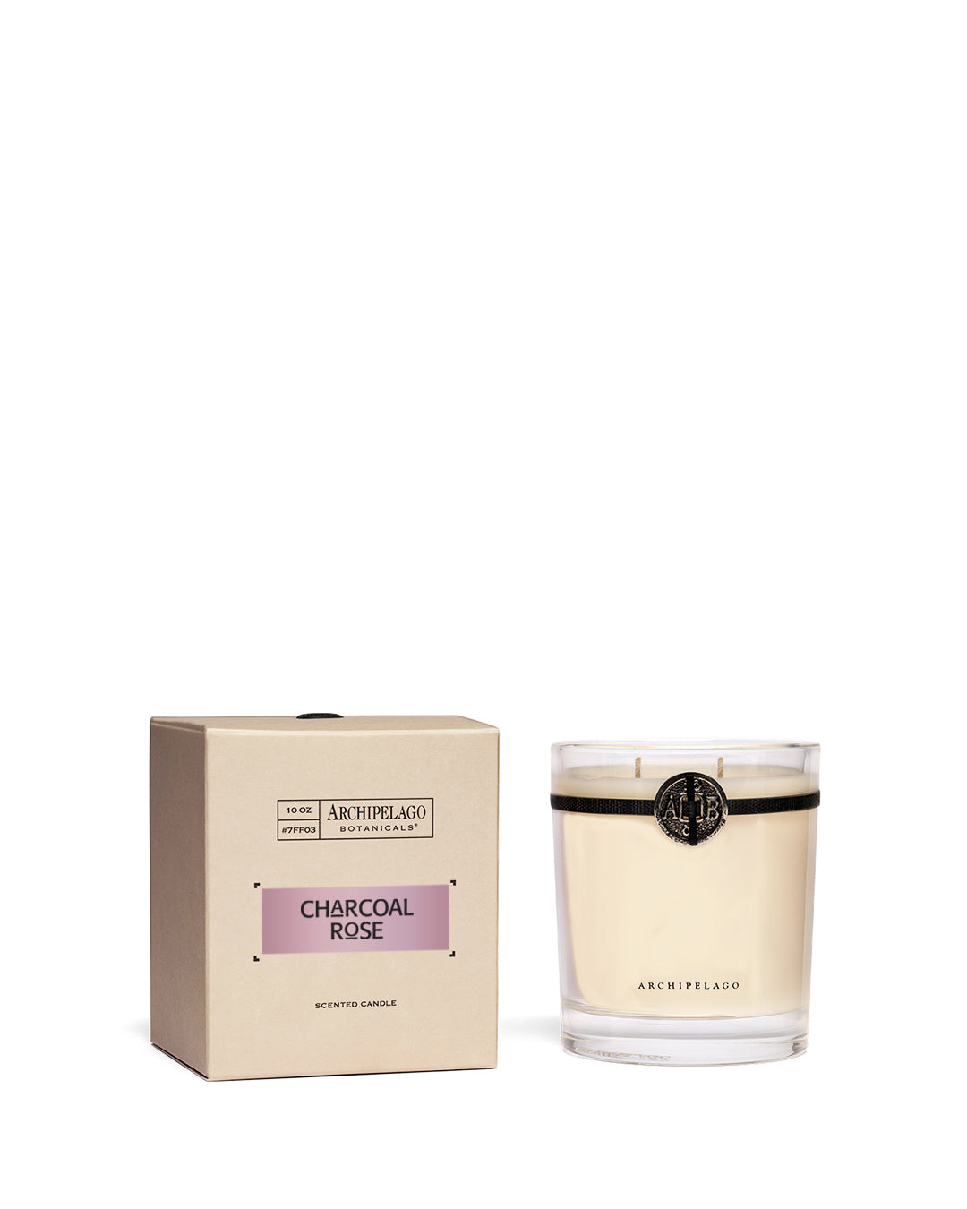 CHARCOAL ROSE 10 OZ BOXED CANDLE