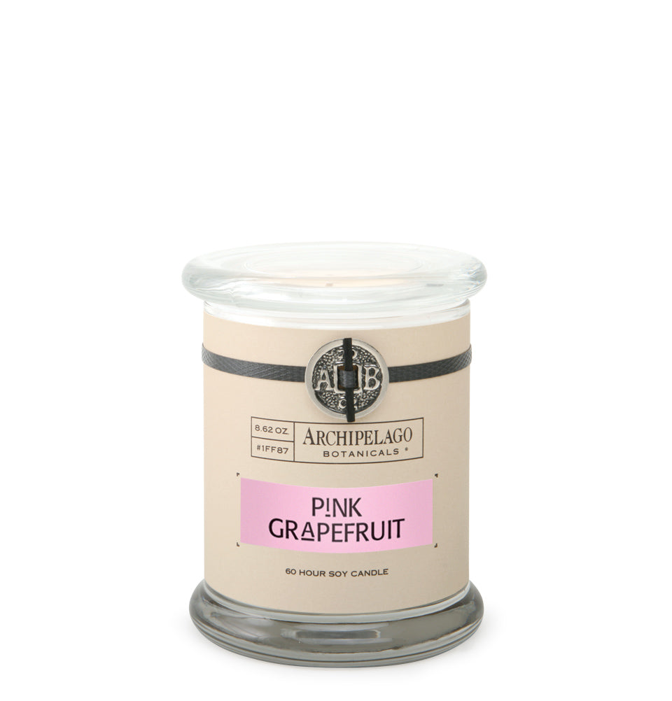 Pink Grapefruit Glass Jar Candle