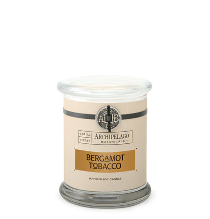 Bergamot Tobacco Glass Jar Candle